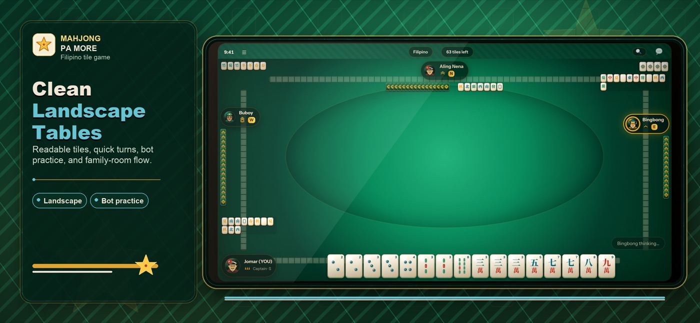 Mahjong Pa More gameplay โ the handaan table